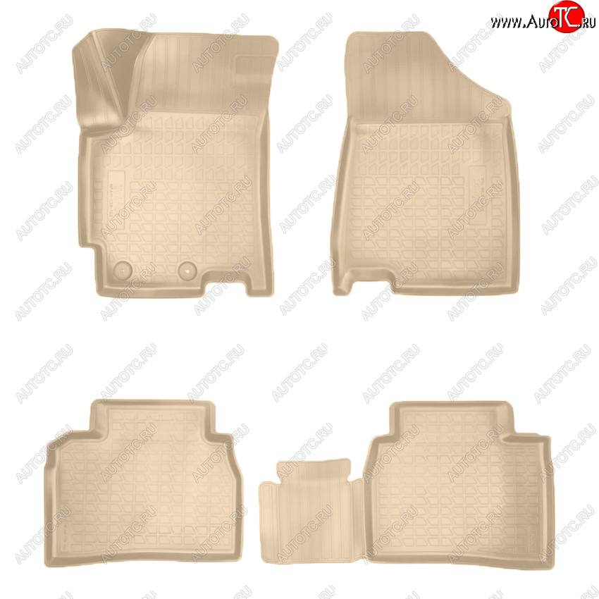 3 199 р. Коврики салона Norplast Unidec  JAC J7 (2020-2025) лифтбэк (Цвет: бежевый)  с доставкой в г. Кемерово
