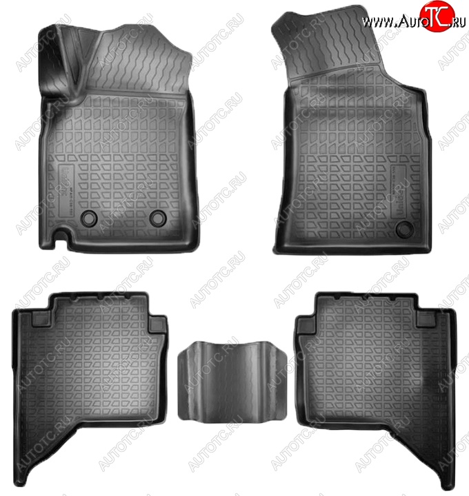 2 299 р. Коврики салонные Noplast (3D) JAC T6 пикап (2018-2024) (Черные)  с доставкой в г. Кемерово
