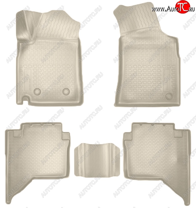 2 859 р. Коврики салонные Noplast (3D)  JAC T6 (2018-2024) пикап (Бежевые)  с доставкой в г. Кемерово