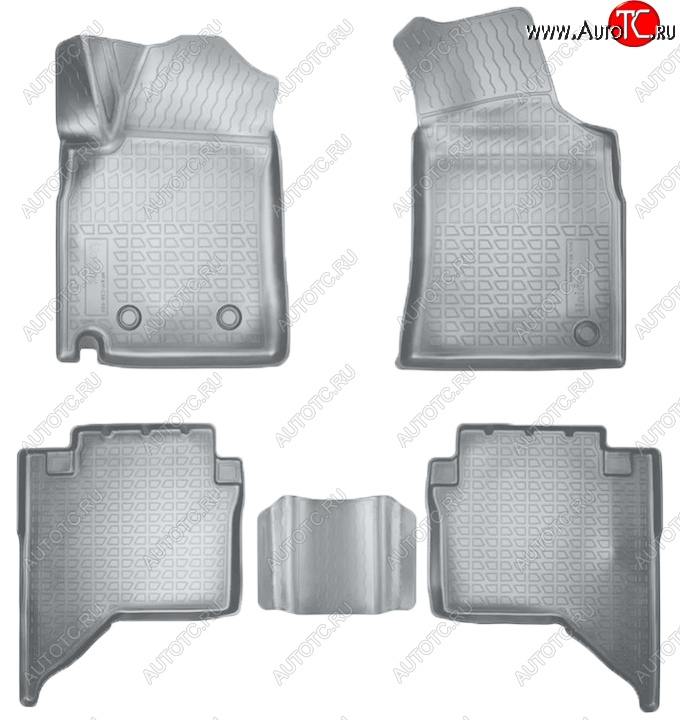 2 859 р. Коврики салонные Noplast (3D)  JAC T6 (2018-2024) пикап (Серые)  с доставкой в г. Кемерово