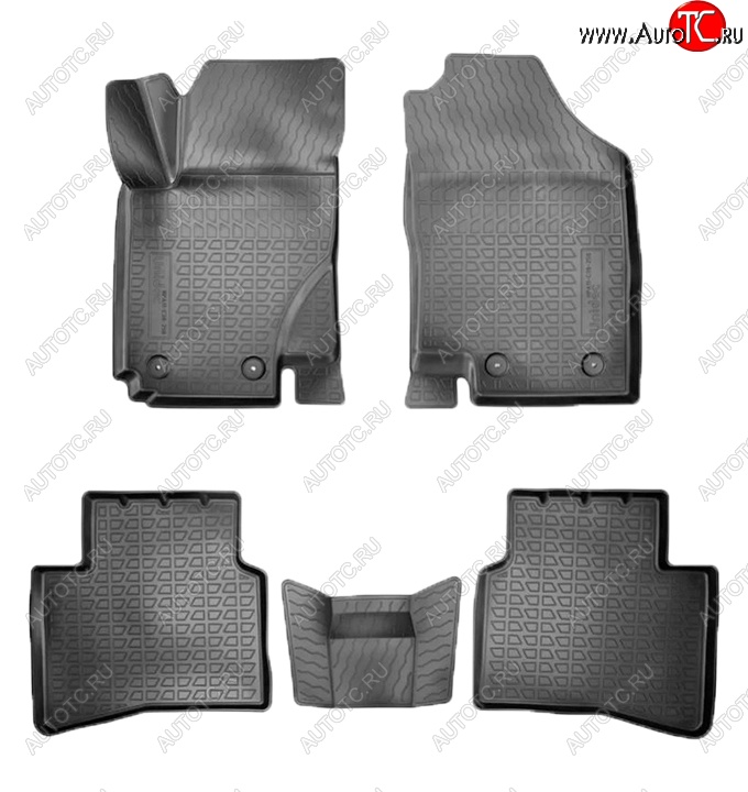 2 769 р. Коврики салонные Noplast (3D) JAC S3 дорестайлинг (2014-2023) (Черные)  с доставкой в г. Кемерово
