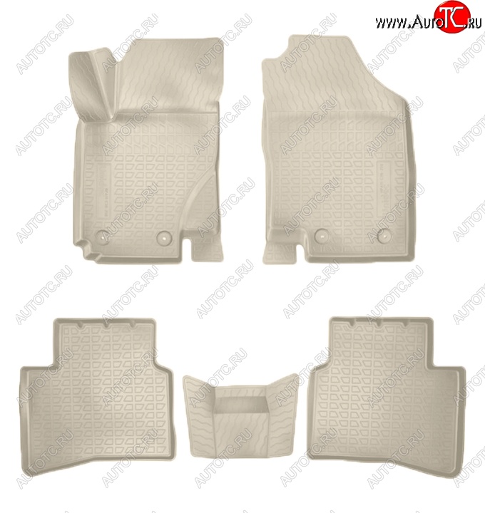 3 399 р. Коврики салонные Noplast (3D)  JAC S3 (2014-2025) дорестайлинг, рестайлинг (Бежевые)  с доставкой в г. Кемерово