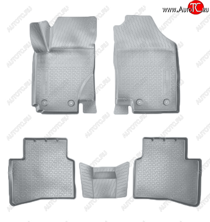 3 399 р. Коврики салонные Noplast (3D)  JAC S3 (2014-2025) дорестайлинг, рестайлинг (Серые)  с доставкой в г. Кемерово