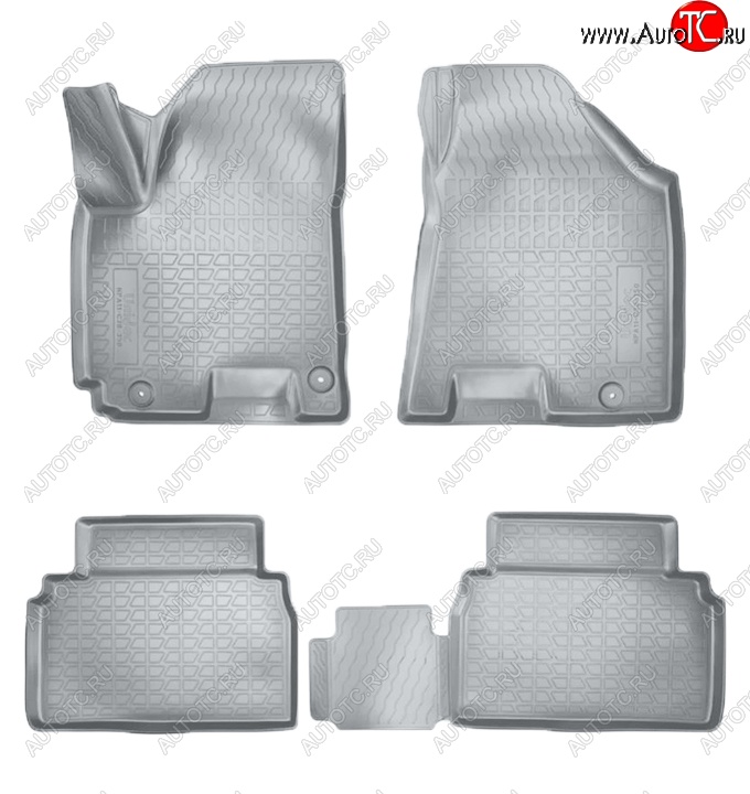 3 399 р. Коврики салонные Noplast (3D)  JAC S5 (2013-2022) дорестайлинг, рестайлинг (Серые)  с доставкой в г. Кемерово