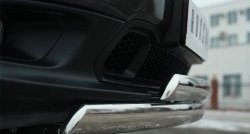 16 599 р. Защита переднего бампера (2 трубыØ75х42 мм, нержавейка) Russtal Jeep Cherokee KL дорестайлинг (2014-2017)  с доставкой в г. Кемерово. Увеличить фотографию 2