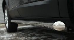 9 999 р. Защита порогов из круглой трубы диаметром 63 мм SLITKOFF  Jeep Cherokee  KL (2014-2017) дорестайлинг  с доставкой в г. Кемерово. Увеличить фотографию 3