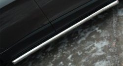 Защита порогов из круглой трубы диаметром 63 мм SLITKOFF Jeep Cherokee  KL (2014-2017) дорестайлинг