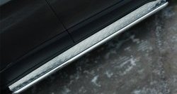 24 649 р. Широкая защита порогов SLITKOFF  Jeep Cherokee  KL (2014-2017) дорестайлинг  с доставкой в г. Кемерово. Увеличить фотографию 2