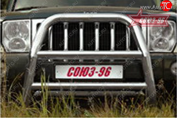 17 954 р. Защита переднего бампера Souz-96 (d76) Jeep Commander (2006-2010)  с доставкой в г. Кемерово