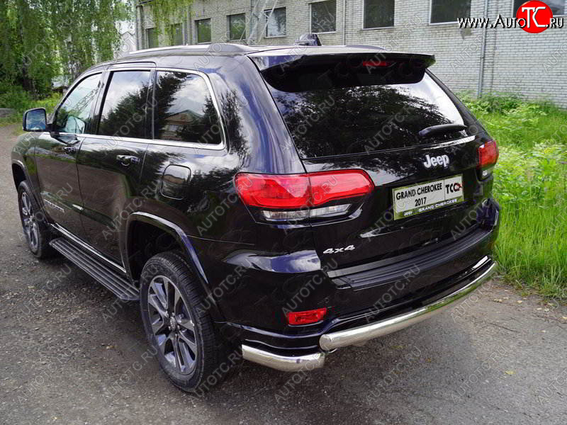 23 899 р. Защита заднего бампера(овальная длинная) ТСС (нержавейка d 75х42)мм  Jeep Grand Cherokee  WK2 (2017-2022) 2-ой рестайлинг  с доставкой в г. Кемерово