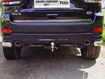 Фаркоп (тягово-сцепное устройство) TCC (усиленный) Jeep Grand Cherokee  WK2 (2017-2022) 2-ой рестайлинг (Оцинкованный, шар E)