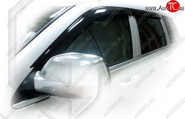 2 159 р. Дефлектора окон CA-Plastic  Jeep Grand Cherokee  WK (2004-2010) (Classic полупрозрачный, Без хром.молдинга)  с доставкой в г. Кемерово