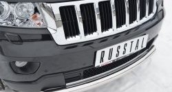 16 899 р. Одинарная защита переднего бампера диаметром 76 мм SLITKOFF  Jeep Grand Cherokee  WK2 (2010-2013) дорестайлинг  с доставкой в г. Кемерово. Увеличить фотографию 2