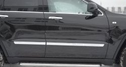 24 649 р. Широкая защита порогов SLITKOFF  Jeep Grand Cherokee  WK2 (2010-2013) дорестайлинг  с доставкой в г. Кемерово. Увеличить фотографию 1