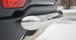 6 699 р. Одинарная защита заднего бампера из трубы диаметром 76 мм SLITKOFF  Jeep Grand Cherokee  WK2 (2010-2013) дорестайлинг  с доставкой в г. Кемерово. Увеличить фотографию 2