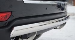 11 599 р. Защита заднего бампера (Ø75x42 мм, нержавейка) Russtal Jeep Grand Cherokee WK2 дорестайлинг (2010-2013)  с доставкой в г. Кемерово. Увеличить фотографию 2