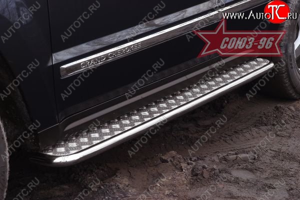 15 434 р. Защита переднего бампера одинарная Souz-96 (d60). Jeep Grand Cherokee WK (2004-2010)  с доставкой в г. Кемерово