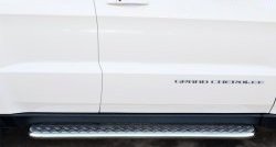 Широкая защита порогов SLITKOFF Jeep Grand Cherokee  WK2 (2010-2013) дорестайлинг