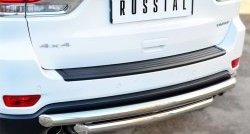 17 699 р. Защита заднего бампера (2 трубы Ø63 мм, дуги, нержавейка) SLITKOFF  Jeep Grand Cherokee  WK2 (2013-2018) 1-ый рестайлинг  с доставкой в г. Кемерово. Увеличить фотографию 2