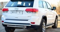 17 699 р. Защита заднего бампера (2 трубы Ø63 мм, дуги, нержавейка) SLITKOFF  Jeep Grand Cherokee  WK2 (2013-2018) 1-ый рестайлинг  с доставкой в г. Кемерово. Увеличить фотографию 4