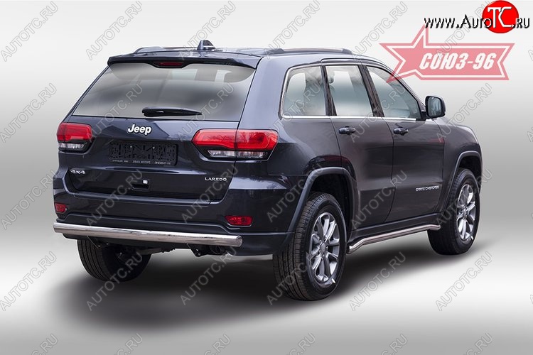 13 679 р. Защита заднего бампера Souz-96 рестайлинг (овал 75х42) Jeep Grand Cherokee WK2 дорестайлинг (2010-2013)  с доставкой в г. Кемерово