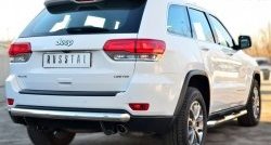 14 599 р. Одинарная защита заднего бампера из трубы диаметром 76 мм SLITKOFF  Jeep Grand Cherokee  WK2 (2010-2013) дорестайлинг  с доставкой в г. Кемерово. Увеличить фотографию 4