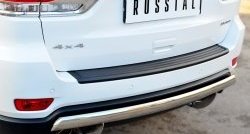 15 999 р. Защита заднего бампера (Ø75x42 мм, нержавейка) SLITKOFF  Jeep Grand Cherokee  WK2 (2013-2018) 1-ый рестайлинг  с доставкой в г. Кемерово. Увеличить фотографию 2