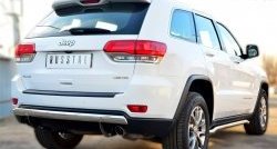 15 999 р. Защита заднего бампера (Ø75x42 мм, нержавейка) SLITKOFF  Jeep Grand Cherokee  WK2 (2013-2018) 1-ый рестайлинг  с доставкой в г. Кемерово. Увеличить фотографию 3