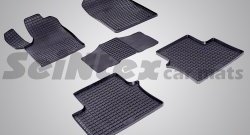 Износостойкие коврики в салон с рисунком Сетка SeiNtex Premium 4 шт. (резина) Jeep Grand Cherokee  WK2 (2010-2013) дорестайлинг