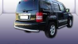 Защита заднего бампера из трубы диаметром 76 мм Slitkoff Jeep Liberty  KK (2007-2013)
