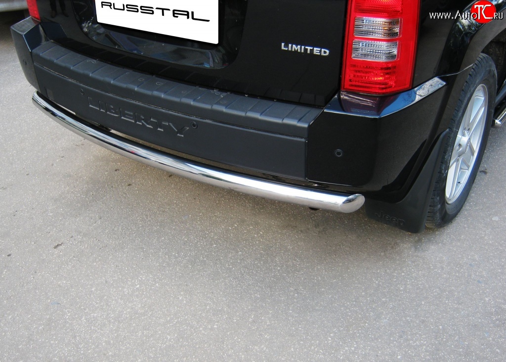 12 349 р. Одинарная защита заднего бампера из трубы диаметром 76 мм Russtal Jeep Liberty KK (2007-2013)  с доставкой в г. Кемерово