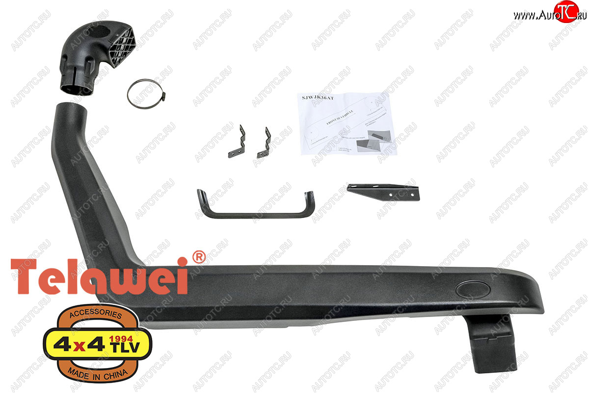 9 399 р. Шноркель Telawei (3.6L c 2012, 2.8 CRD до 2011)  Jeep Wrangler  JK (2006-2010) 3 дв. дорестайлинг  с доставкой в г. Кемерово
