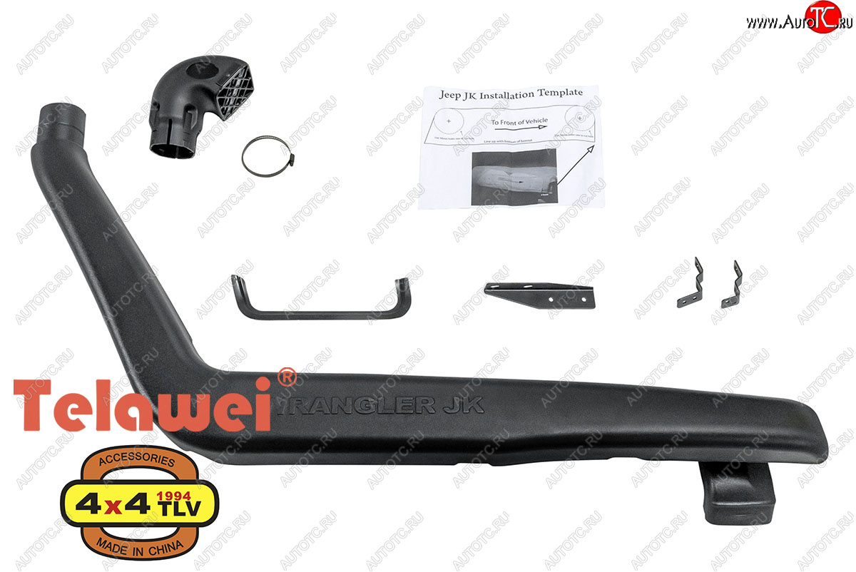 7 999 р. Шноркель Telawei (2.8D, 3.8 V6)  Jeep Wrangler  JK (2006-2010) 3 дв. дорестайлинг  с доставкой в г. Кемерово