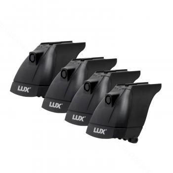 11 289 р. Багажник на крышу без рейлингов сборе LUX  KIA K5  DL (2019-2022) (дуги прямоугольные 130 см, без замка, черный)  с доставкой в г. Кемерово. Увеличить фотографию 3