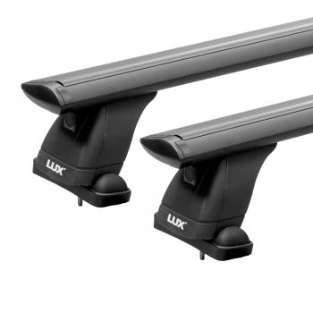 15 889 р. Багажник на крышу без рейлингов сборе LUX  KIA K5  DL (2019-2022) (дуги аэро-трэвэл 130 см, без замка, черный)  с доставкой в г. Кемерово. Увеличить фотографию 2