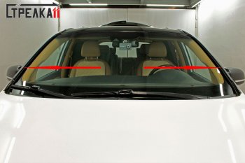 1 699 р. Водостоки (дефлектора) лобового стекла Стрелка 11 KIA Carnival YP минивэн дорестайлинг  (2014-2018)  с доставкой в г. Кемерово. Увеличить фотографию 4