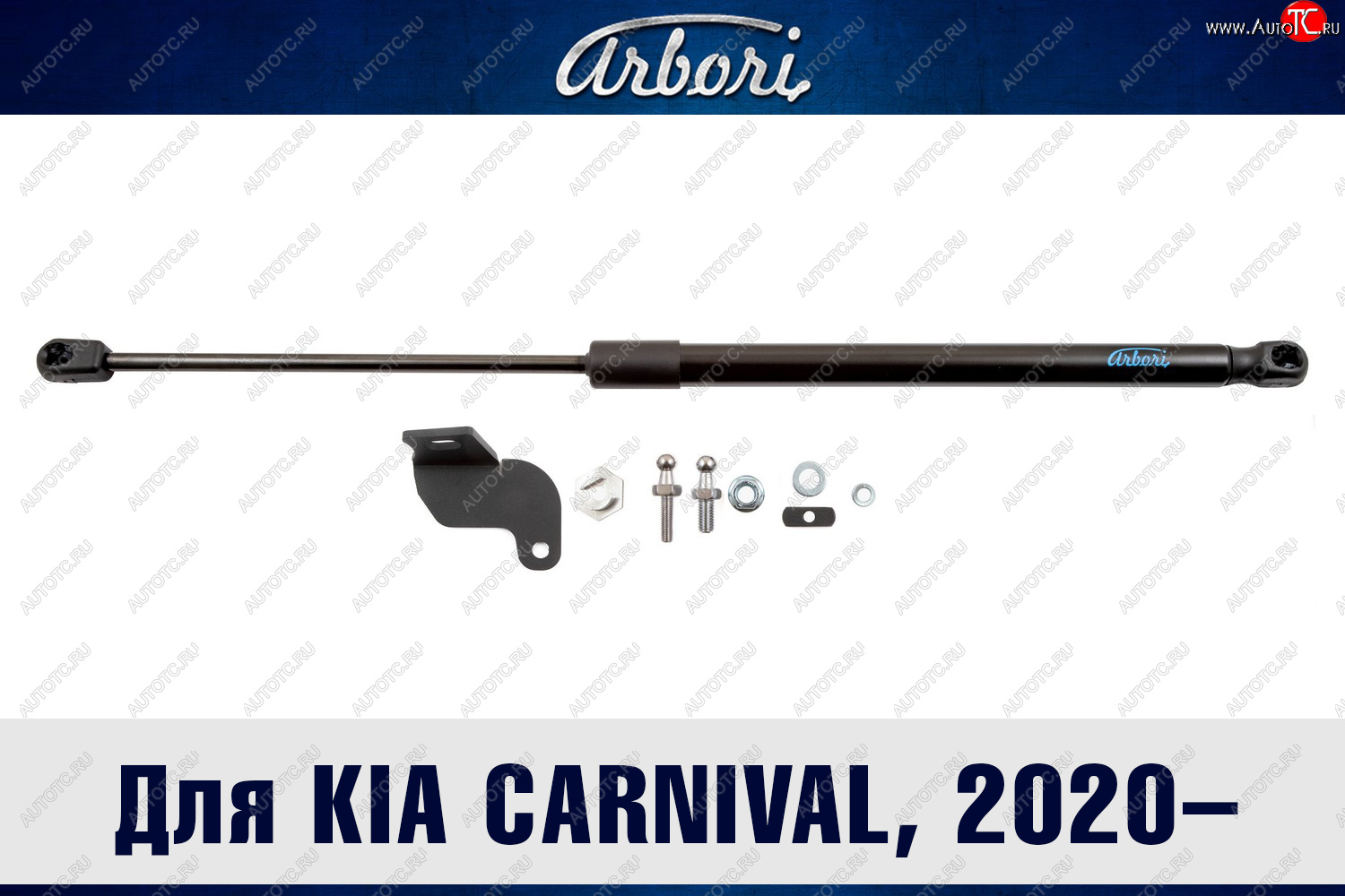 2 999 р. Упор капота Arbori KIA Carnival KA4 минивэн дорестайлинг (2020-2023)  с доставкой в г. Кемерово