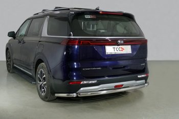 Защита заднего бампера (уголки) 2WD 2.2D ТСС 60,3мм KIA Carnival  KA4 (2020-2025) минивэн дорестайлинг, минивэн рестайлинг (короткие)