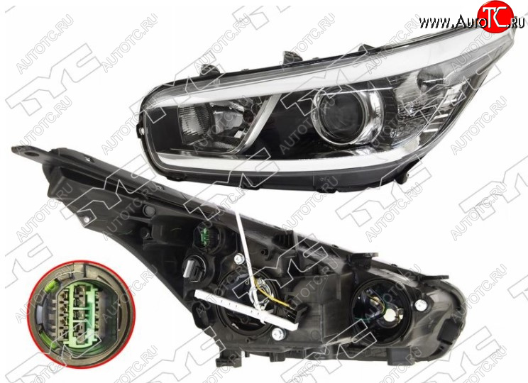 14 999 р. Левая фара передняя TYC (галоген) KIA Ceed 2 JD рестайлинг универсал (2015-2018)  с доставкой в г. Кемерово