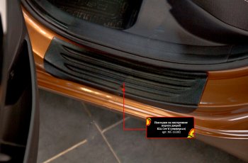 Накладки порожков салона RA KIA Ceed  2 JD (2015-2018) рестайлинг, хэтчбэк (Задние)