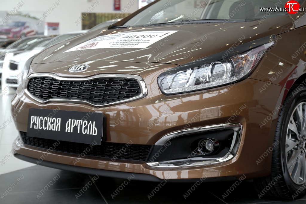 1 639 р. Реснички на фары (рестайлинг, хетчбек) RA KIA Ceed 2 JD (2015-2018) рестайлинг, хэтчбэк (Поверхность глянец (под окраску), Неокрашенные) с доставкой в г. Кемерово Увеличить фотографию 1 1 639 р. Реснички на фары (рестайлинг, хетчбек) RA KIA Ceed 2 JD (2015-2018) рестайлинг, хэтчбэк (Поверхность глянец (под окраску), Неокрашенные) с доставкой в г. Кемерово