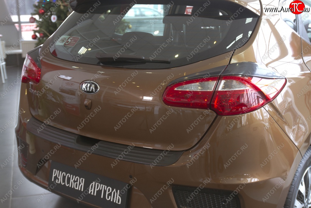 1 249 р. Реснички на фонари RA  KIA Ceed  2 JD (2015-2018) рестайлинг, хэтчбэк (Поверхность глянец (под окраску), Неокрашенные)  с доставкой в г. Кемерово