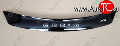 999 р. Дефлектор капота (рестайлинг) Russtal (короткий) KIA Ceed 1 ED дорестайлинг, хэтчбэк 5 дв. (2006-2010)  с доставкой в г. Кемерово