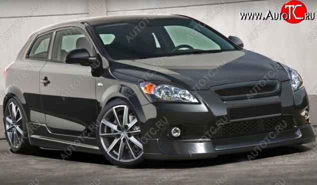 1 649 р. Реснички на фары CT v1 KIA Ceed 1 ED дорестайлинг, хэтчбэк 5 дв. (2006-2010) (Неокрашенные)  с доставкой в г. Кемерово