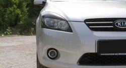 919 р. Реснички на фары RA KIA Ceed 1 ED дорестайлинг, хэтчбэк 5 дв. (2006-2010) (Поверхность глянец (под окраску), Неокрашенные)  с доставкой в г. Кемерово. Увеличить фотографию 2