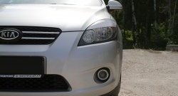 919 р. Реснички на фары RA KIA Ceed 1 ED дорестайлинг, хэтчбэк 5 дв. (2006-2010) (Поверхность глянец (под окраску), Неокрашенные)  с доставкой в г. Кемерово. Увеличить фотографию 3