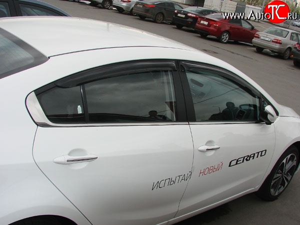 3 199 р. Дефлекторы окон (ветровики) 4 шт. Novline KIA Cerato 3 YD дорестайлинг седан (2013-2016)  с доставкой в г. Кемерово