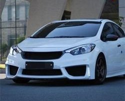 Накладка на передний бампер Drive KIA Cerato  3 YD (2013-2016) дорестайлинг седан