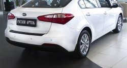 1 159 р. Защитная накладка на задний бампер RA KIA Cerato 3 YD дорестайлинг седан (2013-2016)  с доставкой в г. Кемерово. Увеличить фотографию 4