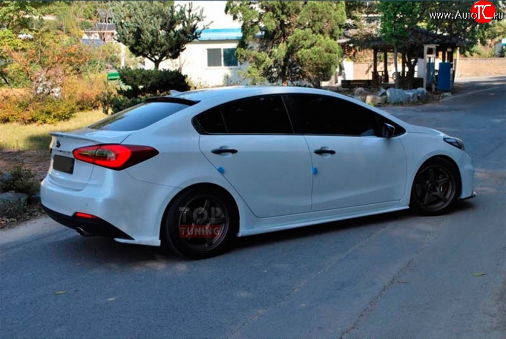 4 049 р. Пороги накладки Drive  KIA Cerato  3 YD (2013-2016) дорестайлинг седан (Неокрашенные)  с доставкой в г. Кемерово
